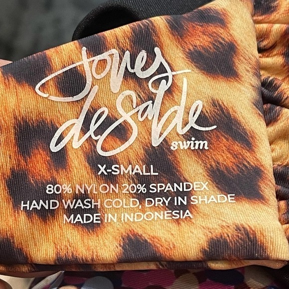 COPY - Joues de Sable Swim Hanna Bikini Top in Leopard Print Size XS NWOT - Picture 8 of 9